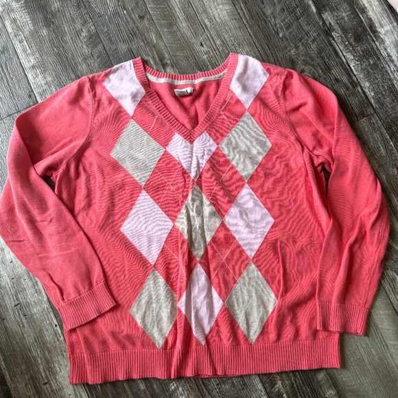Vintage Izod woman's Argyle Sweater - Picture 1 of 5